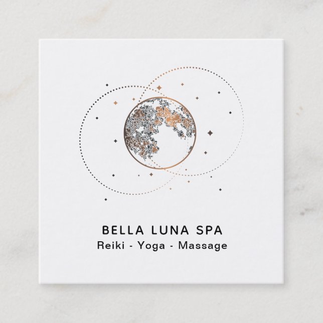 *~* kosmischer Mond spielt UniversummondShaman die Quadratische Visitenkarte (Vorderseite)