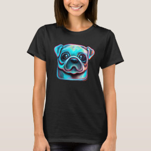Kosmischer Mops Süßer Hund Weltraumhund T-Shirt