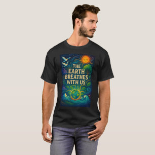 Kosmischer Natur-Kunstprint T-Shirt