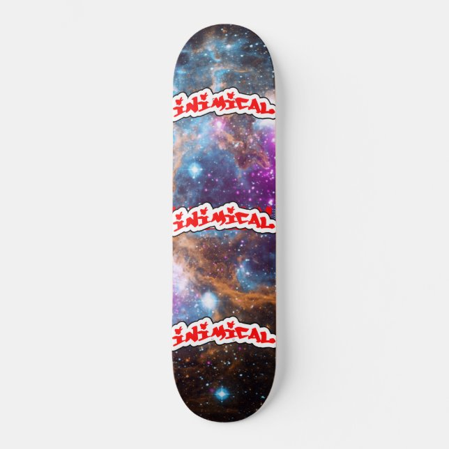 Kosmischer Nebel Skateboard (Vorderseite)