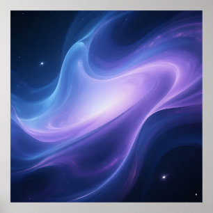 Kosmischer Nebelgalaxie-Wirbel-Abstrakt Poster