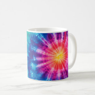 Kosmischer Neon-Regenbogen-gefärbte Krawatte Kaffeetasse