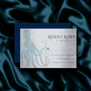 Kosmischer Oktopus   Marina Sea Life Theme RSVP Karte