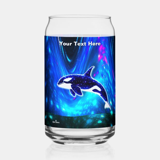 Kosmischer Orca Dosenglas (Vorderseite)
