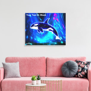 Kosmischer Orca Leinwanddruck