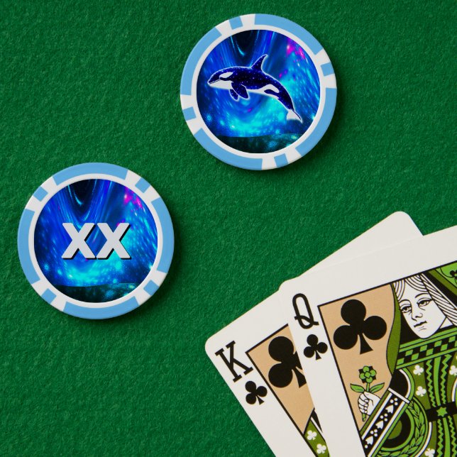Kosmischer Orca Pokerchips (Pokertisch (doppelt))