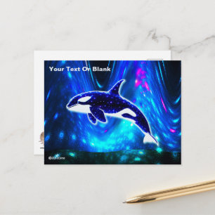 Kosmischer Orca Postkarte