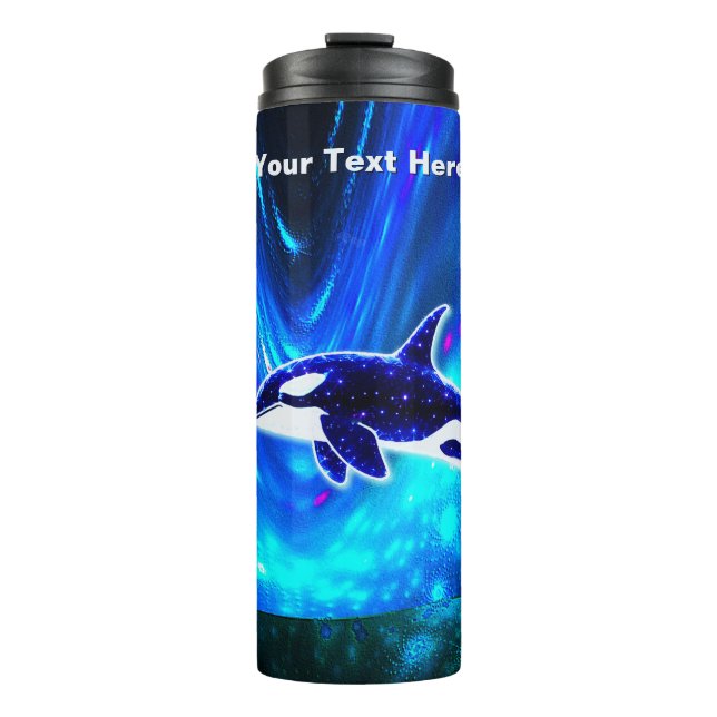 Kosmischer Orca Thermosbecher (Vorderseite)