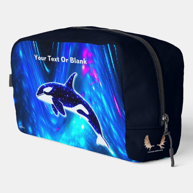 Kosmischer Orca Waschbeutel (Rechte Ecke)