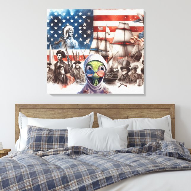 Kosmischer Patriot Leinwanddruck (Insitu (Schlafzimmer))
