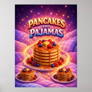Kosmischer Pfannkuchen-Frühstück Poster
