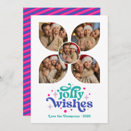 Kosmischer Pop Retro Foto Collage Weihnachten