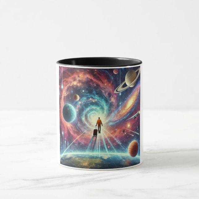 Kosmischer Reisender im Weltraum Tasse (Zentrum)