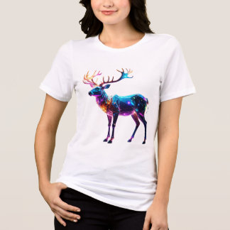 Kosmischer Rentier-Traum Tri-Blend Shirt