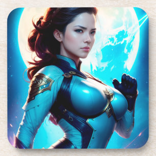 Kosmischer Retro 50er Jahre Sci-Fi Nova Space Rang Getränkeuntersetzer