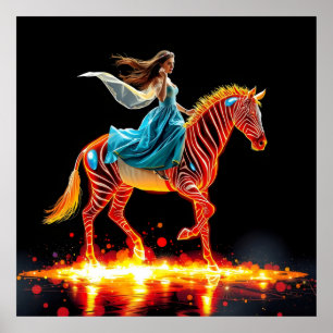 Kosmischer Rider: Ein Blaze der Eleganz Poster