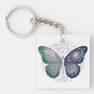 Kosmischer Schmetterling Himmelsästhetik Schlüsselanhänger