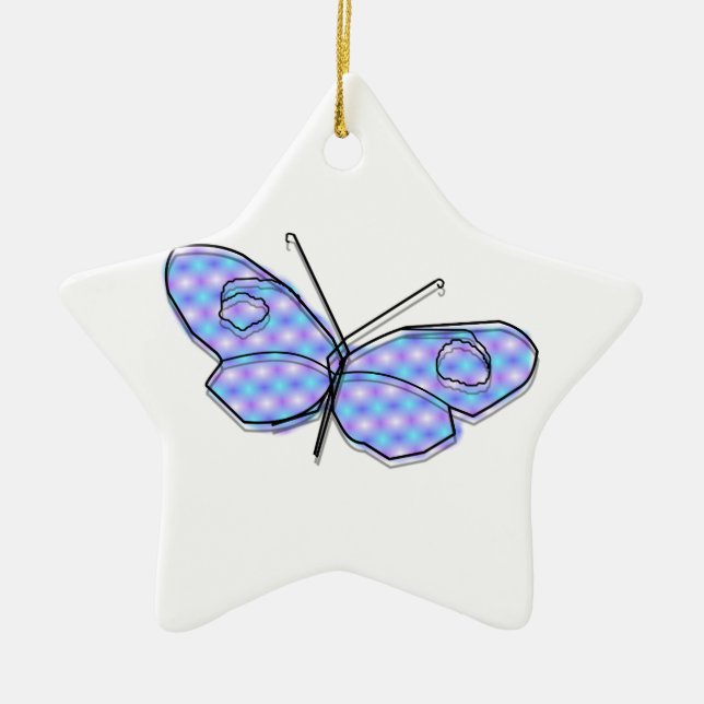 Kosmischer Schmetterling Keramikornament (Vorne)
