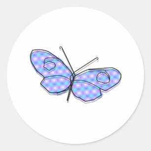 Kosmischer Schmetterling Runder Aufkleber