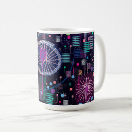 Kosmischer Schneesturm: Abstrakte Maximalismus-Kun Kaffeetasse
