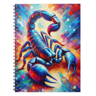 Kosmischer Skorpion Blaze Notizbuch Notizblock