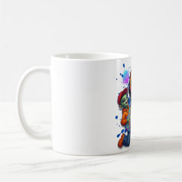 Kosmischer Solo-Alien-Gitarrespieler Weltraum-Musi Kaffeetasse