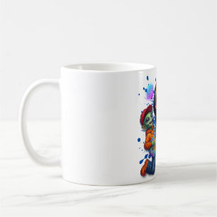 Kosmischer Solo-Alien-Gitarrespieler Weltraum-Musi Kaffeetasse