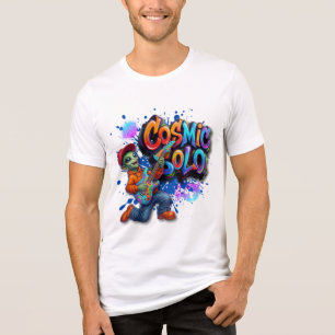 Kosmischer Solo-Alien-Gitarrespieler Weltraum-Musi Tri-Blend Shirt