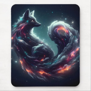 Kosmischer Sternenlicht-Fuchs-Geist-Fantasie-Tier Mousepad