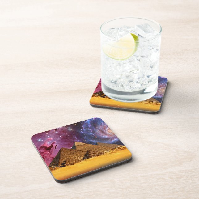 kosmischer Sturm über dem Untergrund Getränkeuntersetzer (Rechte Seite)