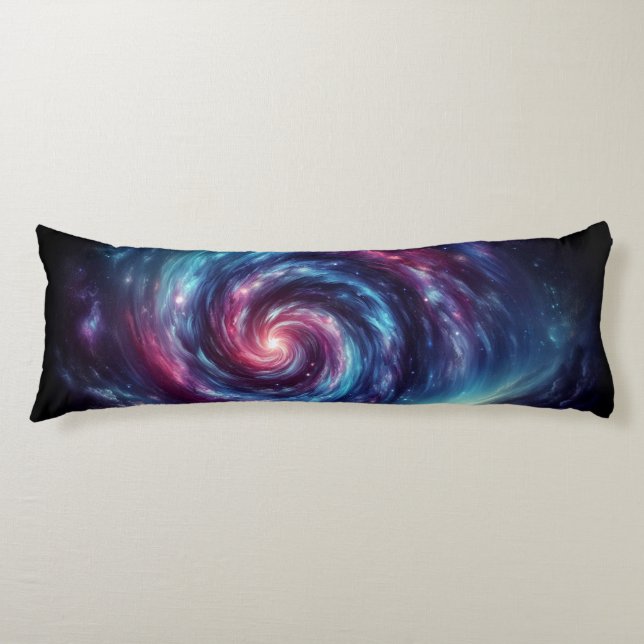 Kosmischer Swirl - Galaxie-Design Seitenschläferkissen (Vorderseite)
