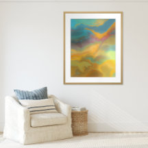 Kosmischer Swirl - Marmoriertes Abstraktes Gemälde