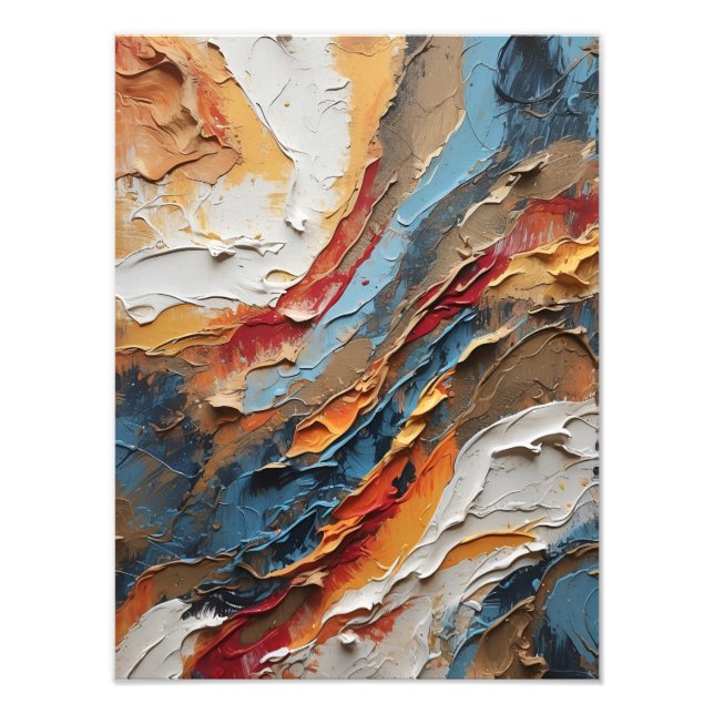 Kosmischer Tanz: Eine Symphonie von Texturen und F Fotodruck (Vorne)