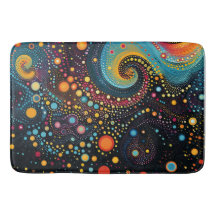 Kosmischer Tanz: Polka Dots in Space Art