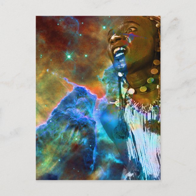 kosmischer Tanz Postkarte (Vorderseite)