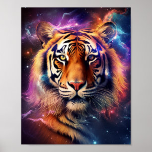 Kosmischer Tiger Poster