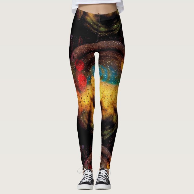 Kosmischer Traum in Primärfarben Leggings (Vorderseite)