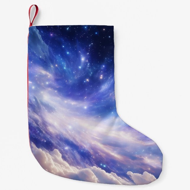 Kosmischer Traum: Wirbelnde Nebel & Sternennacht Kleiner Weihnachtsstrumpf (Vorderseite)