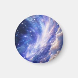 Kosmischer Traum: Wirbelnde Nebel & Sternennacht Magnet