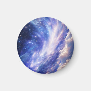 Kosmischer Traum: Wirbelnde Nebel & Sternennacht Magnet