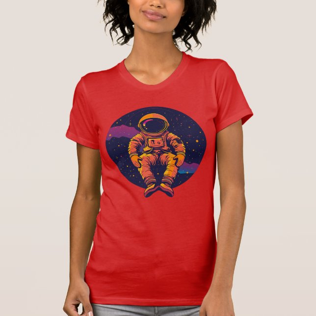Kosmischer Träumer Astronaut T-Shirt – Entdecken (Vorderseite)