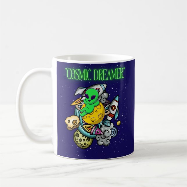 kosmischer Träumer Kaffeetasse (Links)