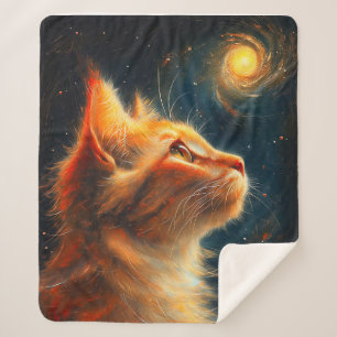 Kosmischer Träumer Sternengucker-Katze Sherpadecke