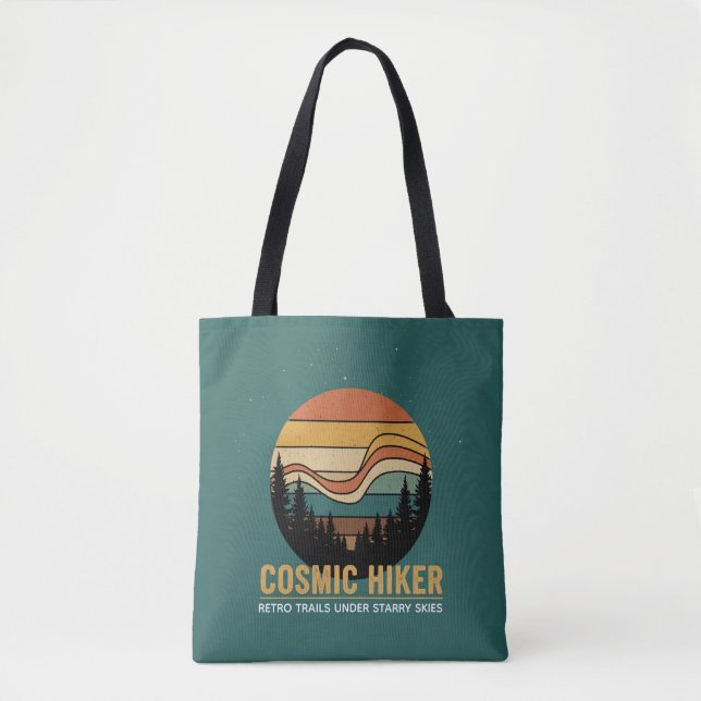 Kosmischer Wanderer Retro 70er Sonnenuntergang Wel (Vorderseite)