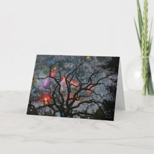 Kosmischer Weihnachtsbaum - 2 Feiertagskarte