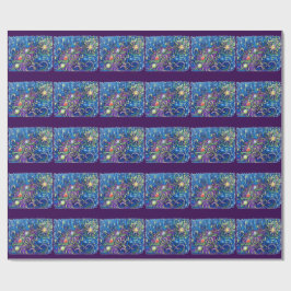 Kosmischer Weihnachtsbaum Geschenkpapier