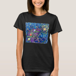 Kosmischer Weihnachtsbaum T-Shirt