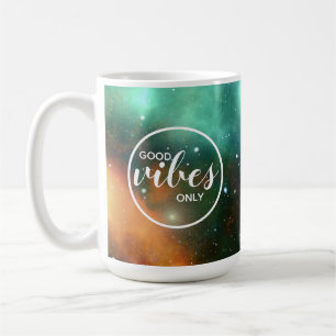 Kosmischer Weltraum Gute Schwingungen Nur Galaxie Kaffeetasse