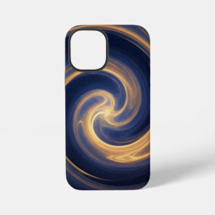 Kosmischer Wirbel aus goldenem Licht iPhone 12 Mini Hülle