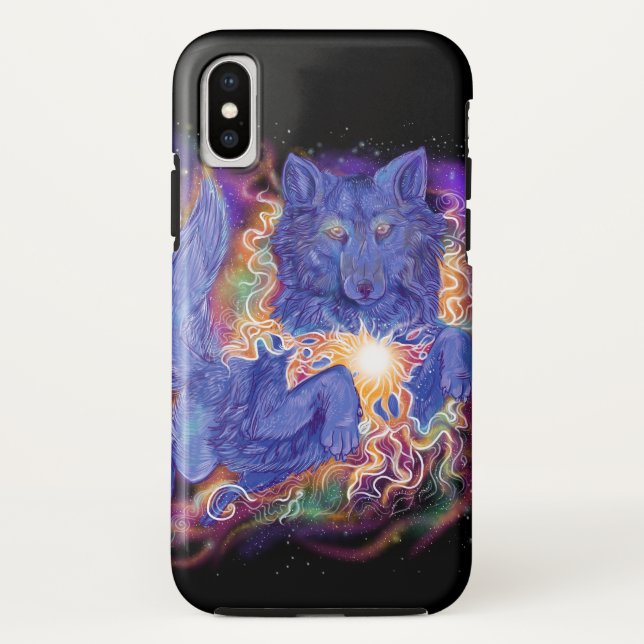 Kosmischer Wolf Case-Mate iPhone Hülle (Rückseite)